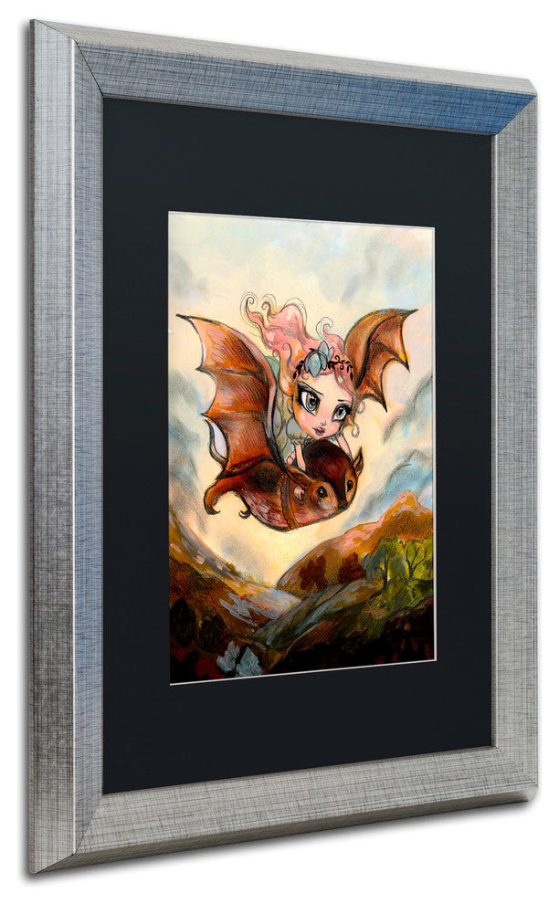 Natasha Wescoat 'Dreaming Of Flying' Art, Silver Frame, Black Mat, 16x20