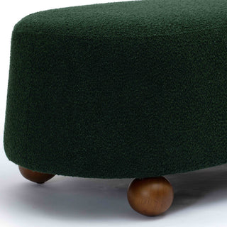 Jaine Large Ottoman, Boucle Forest Green