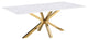 Venera Rectangular 79" Faux Marble Dining Table White