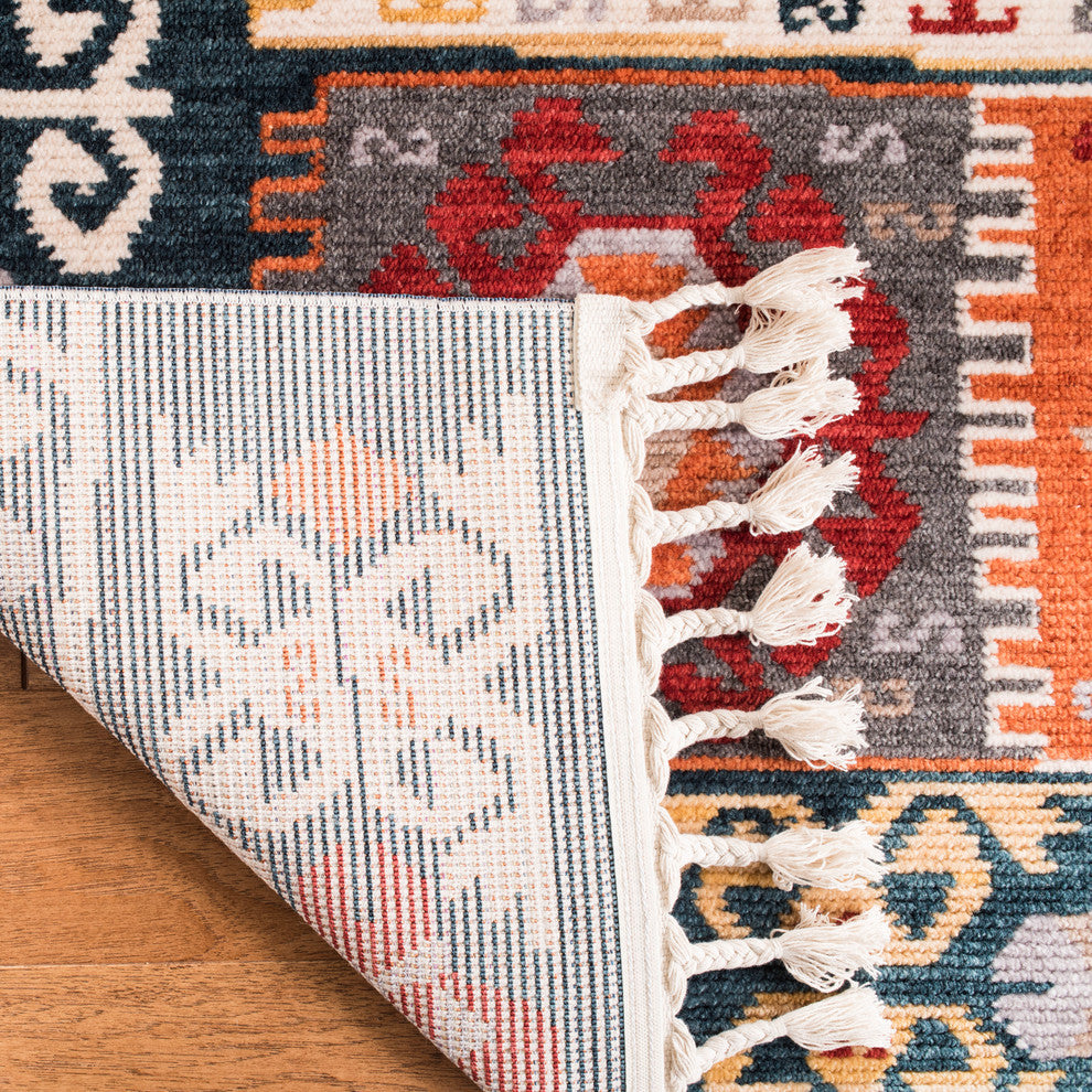 Safavieh Farmhouse Collection FMH847 Rug, Cream/Navy, 3'x5'