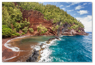 Pierre Leclerc 'Red Sand Beach Maui' Canvas Art, 19x12
