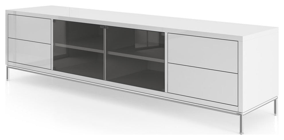 Lenox Media Cabinet, White Lacquer