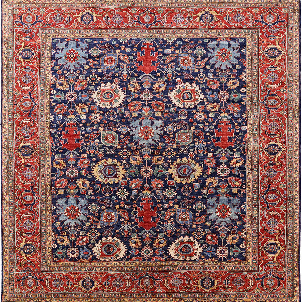Ahgly Company Indoor Square Mid-Century Modern Area Rugs, 7' Square