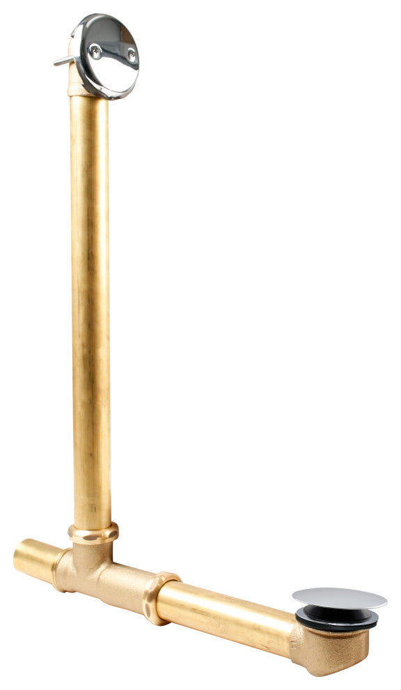 Above Floor Tip-Toe Trim and 2-Hole Overflow Cover, Polished Chrome