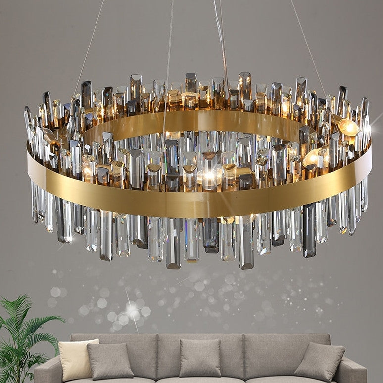 Asti Crystal Chandelier By Morsale, Diameter 24"
