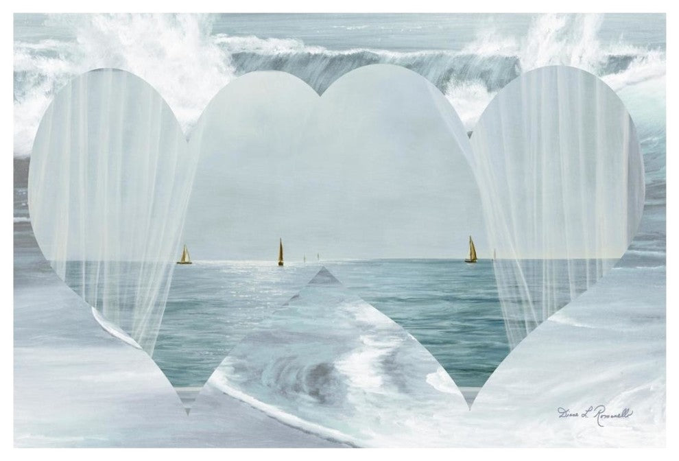 "Two Hearts as One" Digital Paper Print by Diane Romanello, 20"x14"