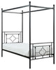 Lexicon Hosta Metal Frame Canopy Twin Platform Bed in Black