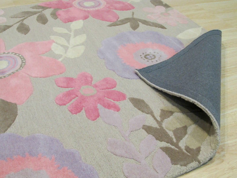 Gray Transitional Oriental Florida Area Rug