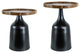 Benzara BM285231 17" Side Table Flared Pedestal Base, Aluminum, Black