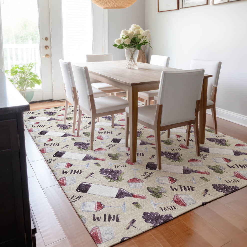 Addison Premium Washable Mayfield AMF169 ivory 9' x 12' Rug