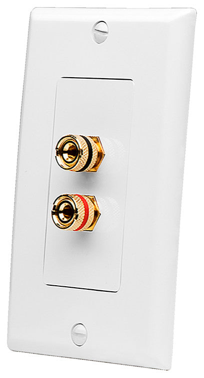 Single Speaker Terminal Decora Binding Post Wall Plate