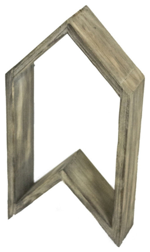 Stylish  Arrow Shape Wooden Wall Shelf, Brown