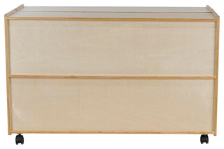 RRI Goods Wooden Folding Bookcase With Casters