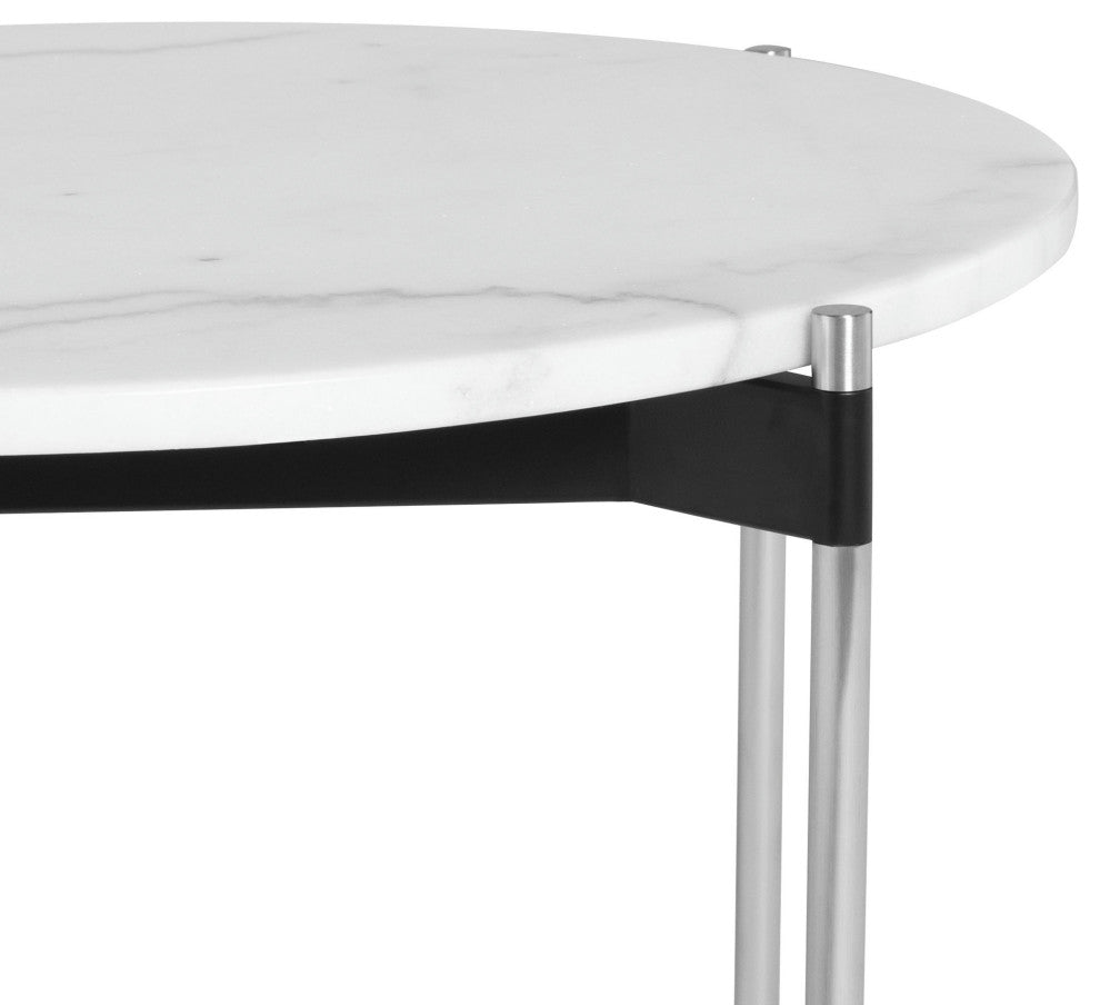 Pixie White Stone Side Table, HGNA488
