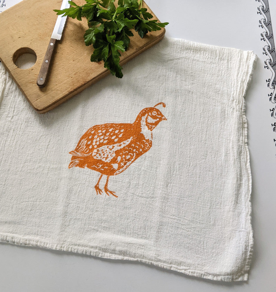 Quail Tea Towel