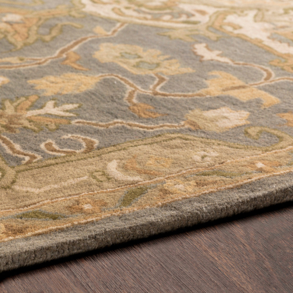 Surya Caesar CAE-1143 Traditional Area Rug, Medium Gray, 3' x 12' Runner