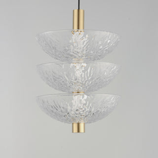 Maxim 24983TC Metropolis 12"W LED Multi Light Pendant - Satin Brass