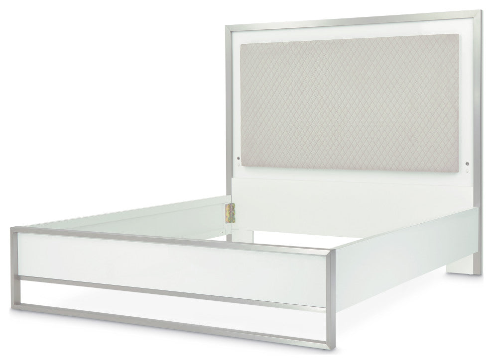 Marquee Eastern King Panel Bed - Cloud White