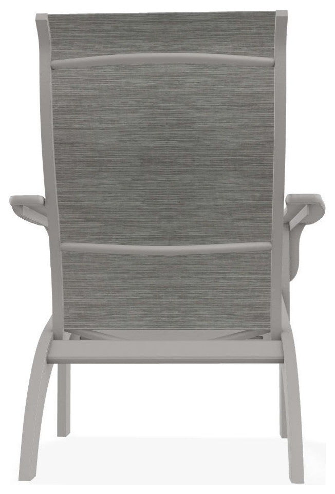 Adirondack Sling Outdoor Adirondack Armchair, Sicily/Warm Gray