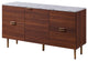Faux Marble Top Wood Sideboard Buffet Cabinet
