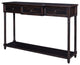 TATEUS 51inch Rustic Chic Console Table With Drawers for Living Room, Espresso