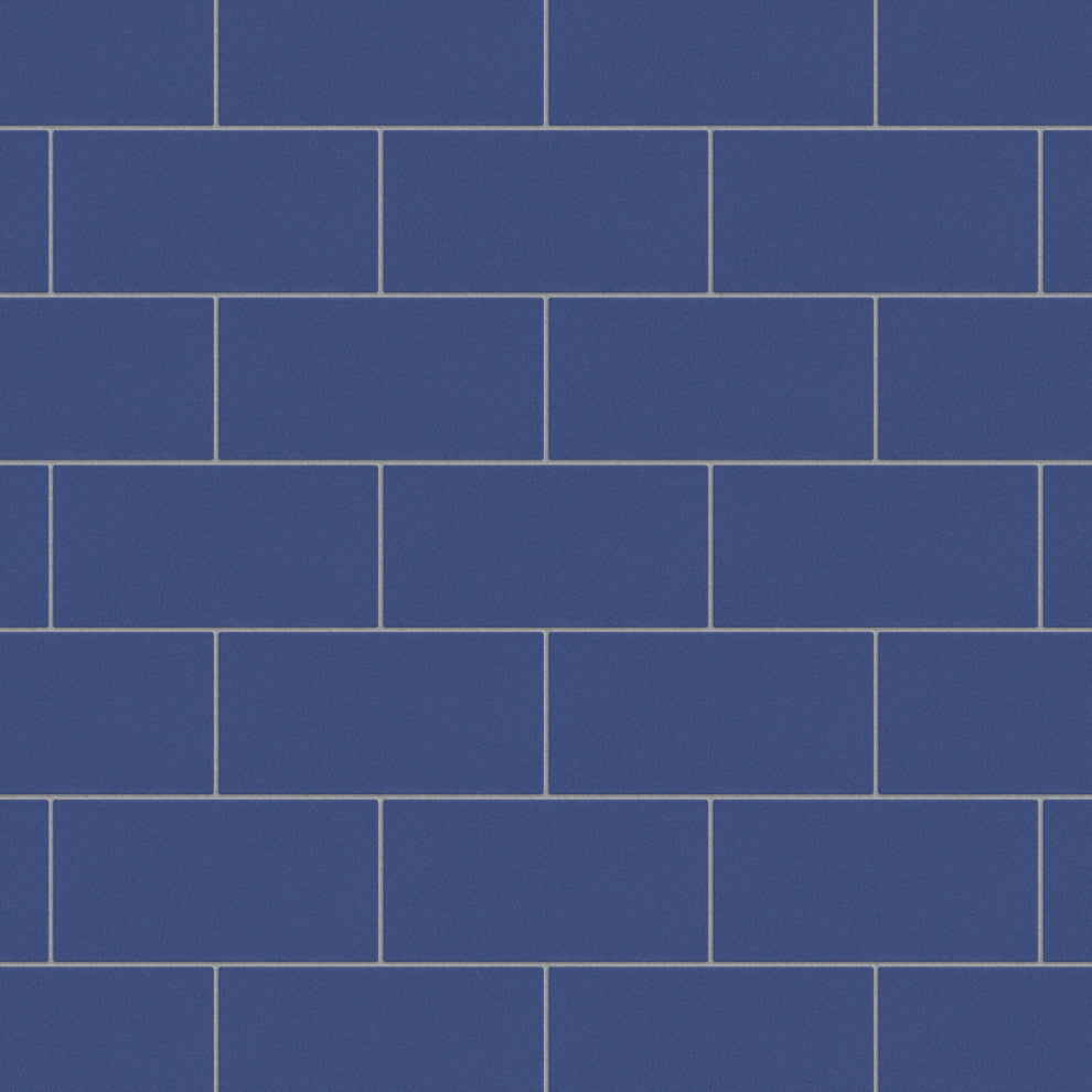 Piscina Brick Porcelain Floor and Wall Tile Sample, Blue