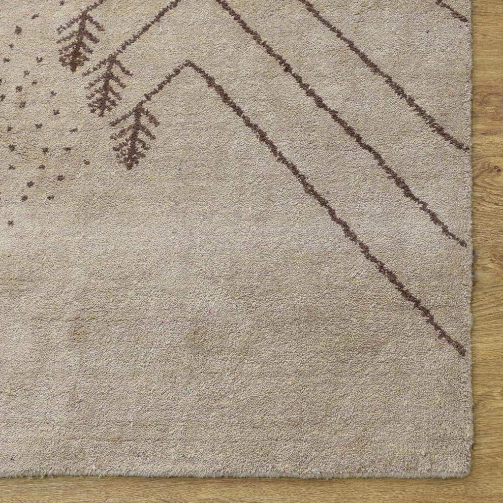 HAND KNOTTED LOOM SILK ECO-FRIENDLY AREA RUGS -6'x6',Square,Cream,Contemporary