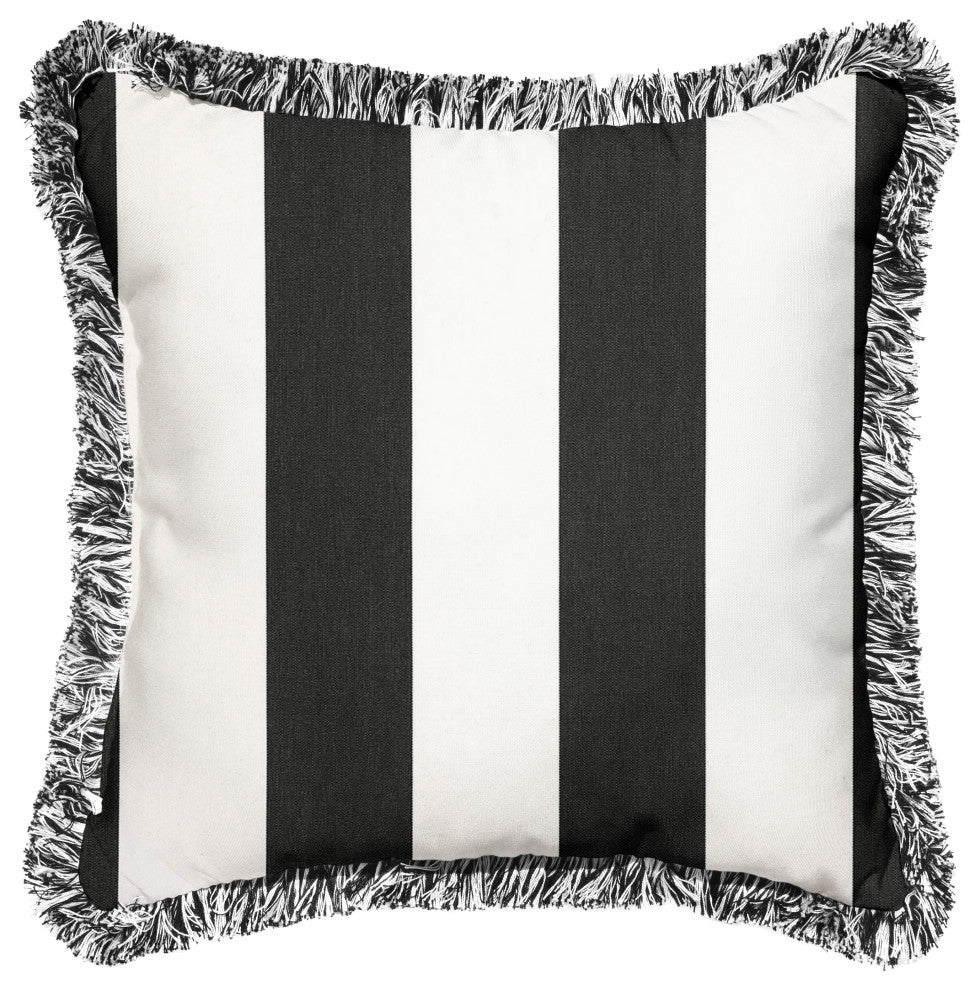 Sorra Home Sunbrella Outdoor Fringe Side Accent Pillow, Single