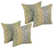 17" Square Premium Polyester Outdoor Throw Pillows, Set of 4, Festive Patina