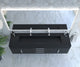 CastelloUSA Nile 72" Wall Mounted Bathroom Vanity Set, Black, Black Top, Chrome Handles