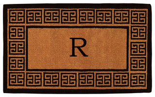 The Grecian Monogram Doormat, Extra-Thick 3'x6', Letter R