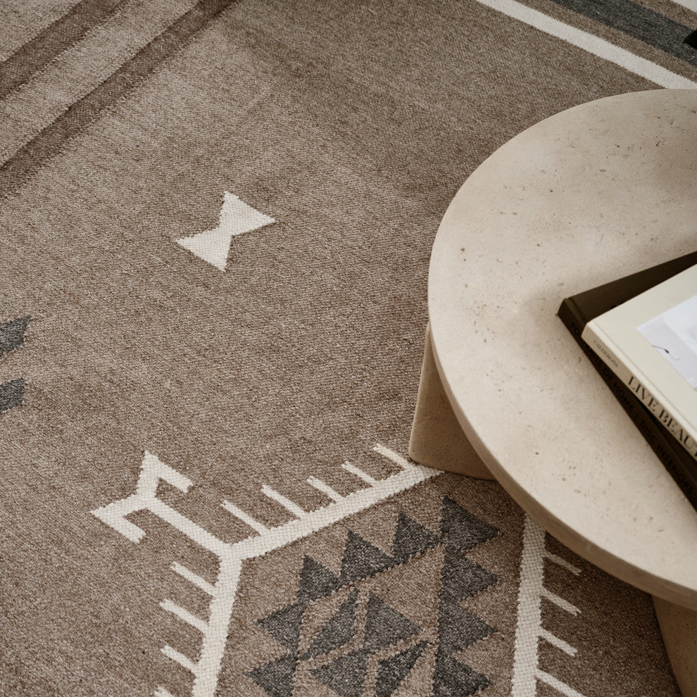 Westerly Southwestern Wool Blend Area Rug, Taupe 10' x 14'