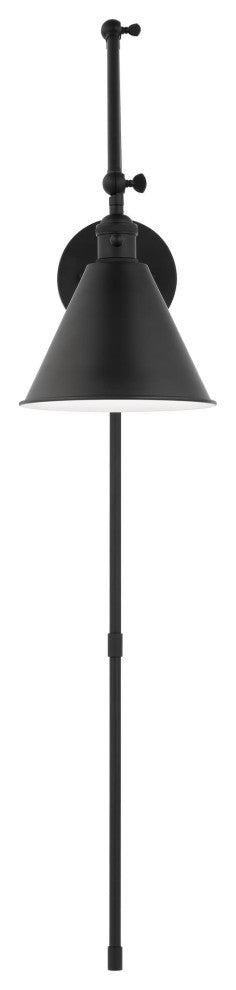 Salem Double Arm One Light Sconce, Midnight Black