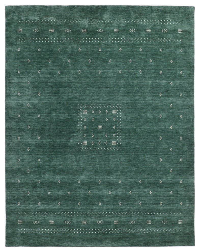 Simi One-of-a-Kind Handmade Area Rug Green, 8' 0'' x 10' 0''