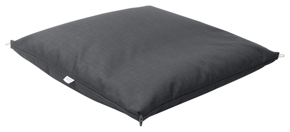 Loungie Magic Pouf Beanbag 3-in-1 Ottoman/Chair/Floor Pillow, Black Linen