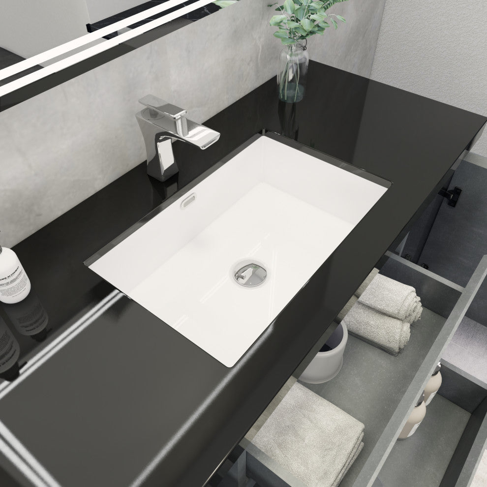 Belli 48" Wall Mounted Single Bathroom Vanity Set, Cement Gray, Matt Black Top