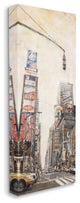 New York City Buildings Painting, 17"x40"