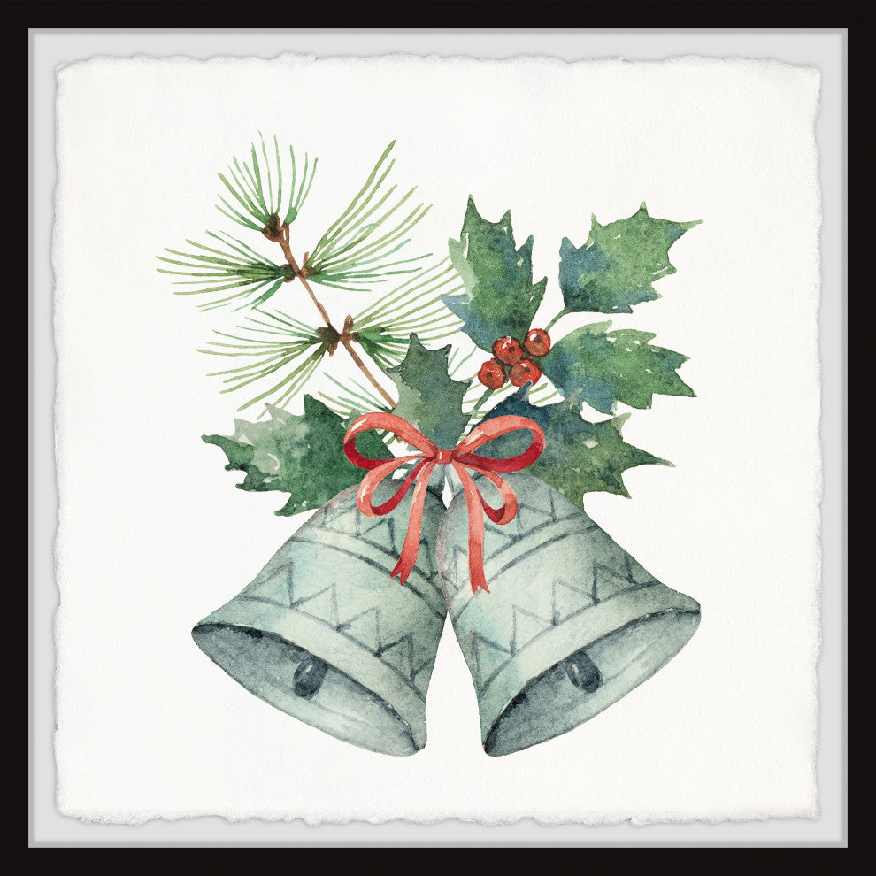 "Green Bells Ring" Framed Painting Print, 12x12