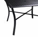 Aluminum 42" Square Slat Table - Black