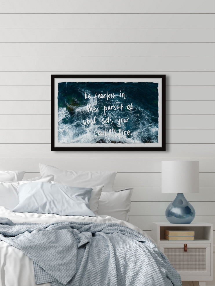 "Be Fearless VI" Framed Painting Print, 24x16