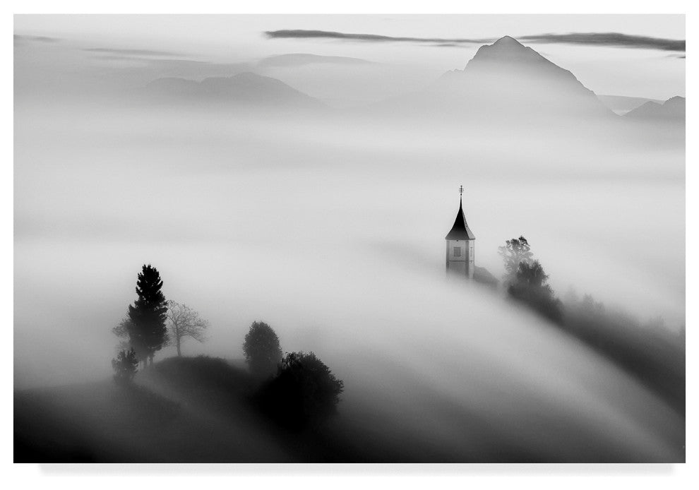 Lubos Balazovic 'In The Clouds Fog' Canvas Art, 19"x12"