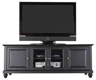 Cambridge 60" Low Profile TV Stand, Black Finish