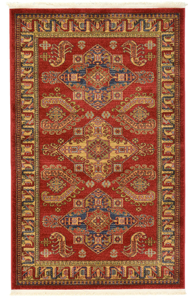 Unique Loom Red Philip Sahand 3' 3 x 5' 3 Area Rug
