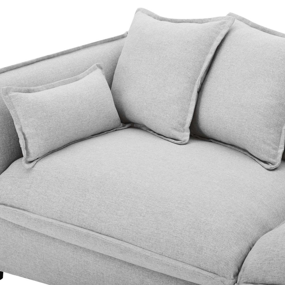 Sofa, Fabric, Gray, Modern, Living Lounge Room Hotel Lobby Hospitality