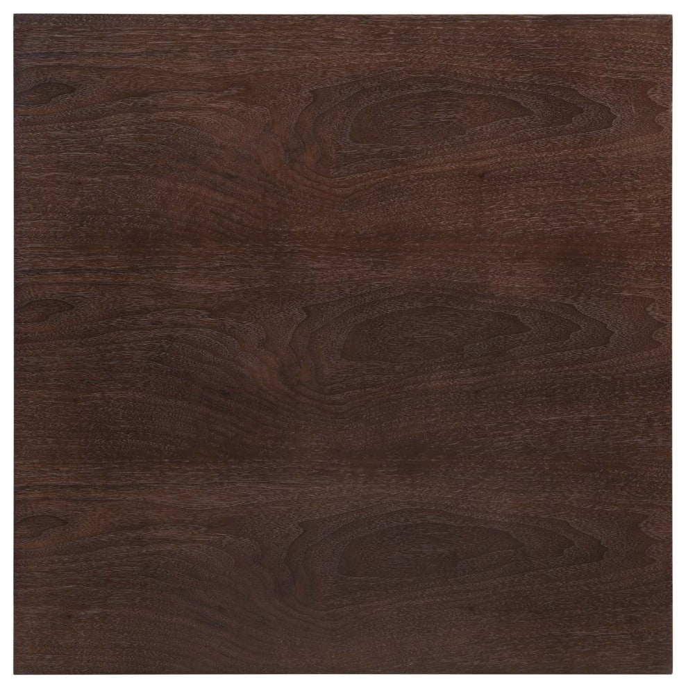 Dining Table, Square, Wood, Black Dark Brown, Modern, Cafe Bistro Restaurant