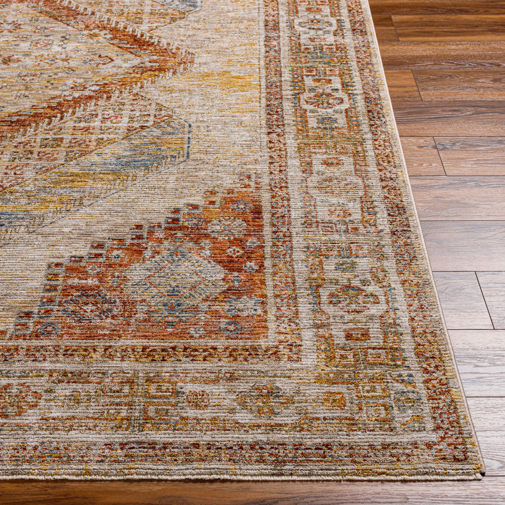 Naila IAL-2303 Red/Ivory Machine Woven 9' x 12'2" Rug