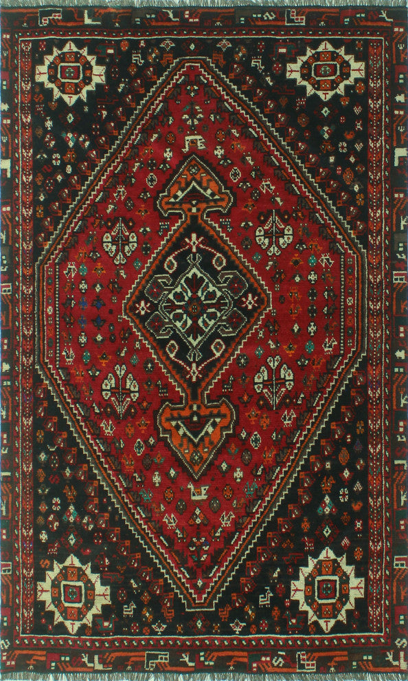 Fine Vintage Distressed Marlon Red Rug