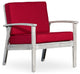 DTY Outdoor Living Longs Peak Eucalyptus Chair W/ Cushions, Silver Gray, Burgund