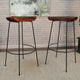 Raja Contoured Stool, Chestnut/Black