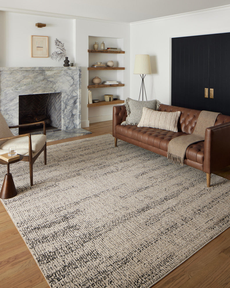 Loloi II Darby Oatmeal / Charcoal 2'-7" x 12'-0" Runner Rug